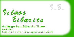 vilmos bibarits business card